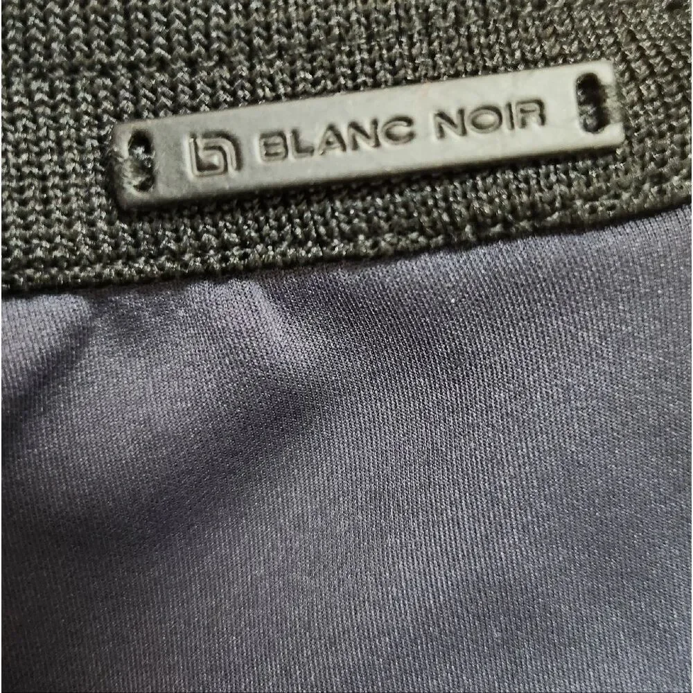 Blanc Noir BLP23600 Drawstring Shorts Navy Blue Black White Size M